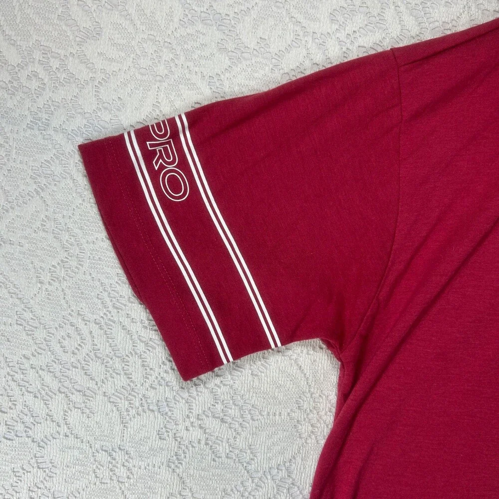 Nike Pro Dri-FIT Crop T-Shirt in University Red Swoosh XL Women's